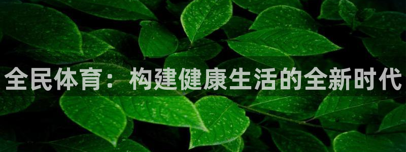 米兰体育官方正版app开户：全民体育：构建健康生活的